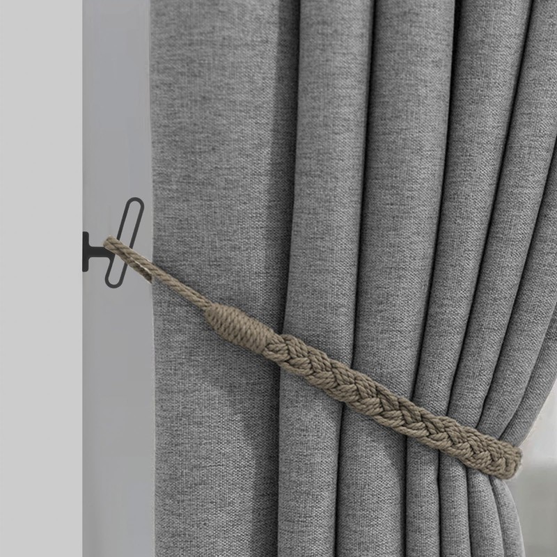 Sekonow 4 Pack Curtain Tiebacks Hooks, Wall Mounted Curtain Holdbacks