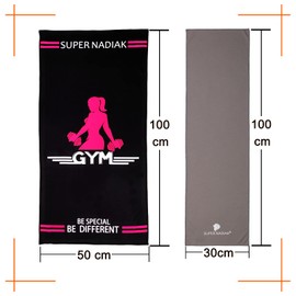 super NADIAK Women's Gym Towel-Women's Microfiber Gym Towel-Microfiber Towel Weight Room-Women's Gym Accessories-Women's Sports Accessories-Women's Gym Accessories Pink
