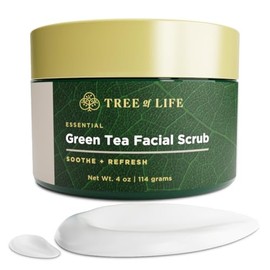 TREE OF LIFE BEAUTY ToLB exfoliante facial exfoliante – 70% orgánico – Limpiador facial antioxidante con té verde/té blanco y otros ingredientes naturales y orgánicos''Super''