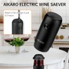 AIKARO - 電動ワイン真空ポンプ（ボトルストッパー2個付き）、自動ワイン保存器、充電式