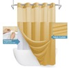 EUTXL Gold Hotel Shower Curtain - 230GSM Waffle Textured Heavy
