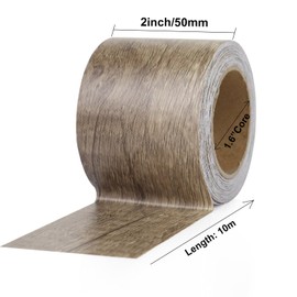 BOMEI PACK Wood Grain Repair Tape,Self Adhesive Repair Patch for Furniture, Floors, Cabinets, Windows, Doors, RV, Home Decor and DIY Projects (1, Grey Coffee)