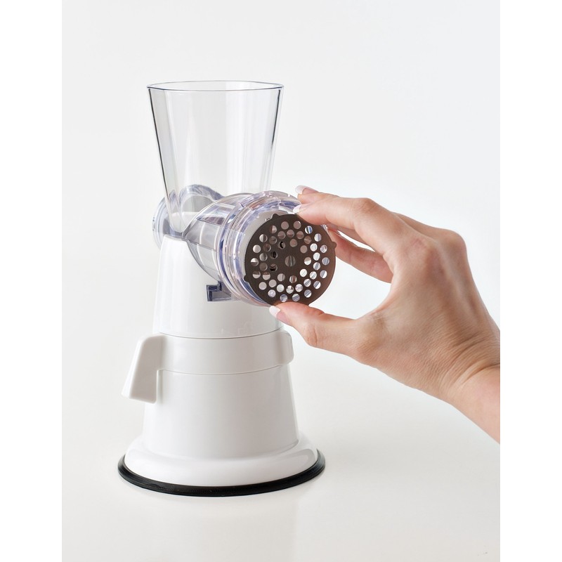 Paderno World Cuisine Meat and Vegetable Grinder, 9 1/2in, White