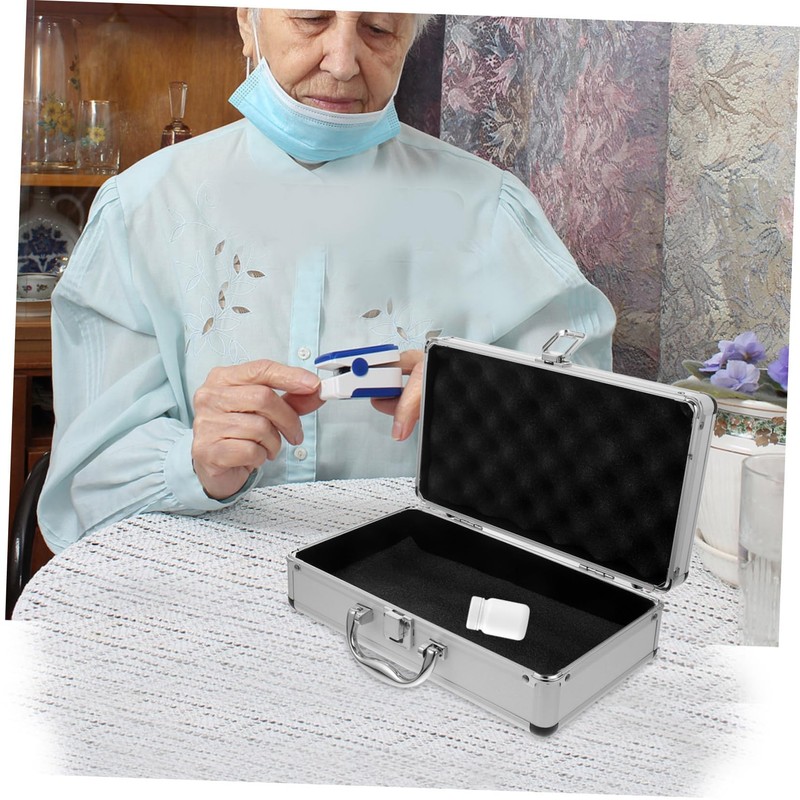 Veemoon Password Suitcase Briefcase Toolbox Silver Aluminum Briefcase Base Tool