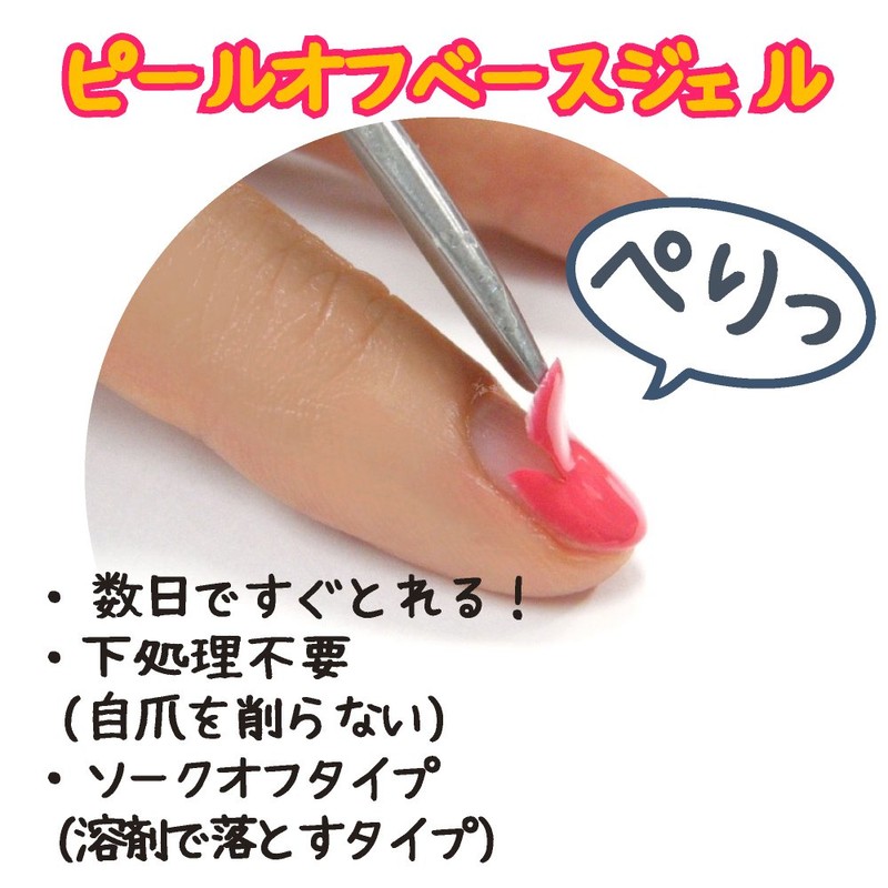 Narity! Gel Nail Stepless Gel, Peel Off Base Gel, 0.2