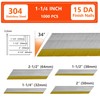 SITLDY 15 Gauge 304 Stainless Steel DA Angled Finish Nails,
