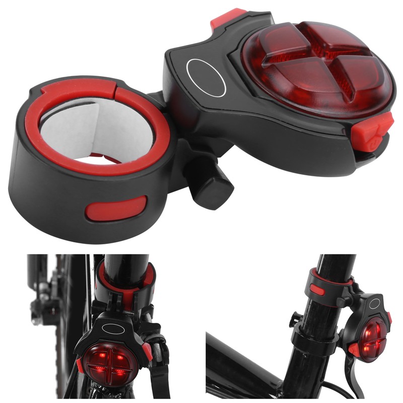 Bike Induction Taillight USB Rechargeable Waterproof Warning LED Rear Lights