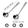 LANGMINGDE 2 PCS Deep Round Soup Spoons 7.87", 304 Stainless
