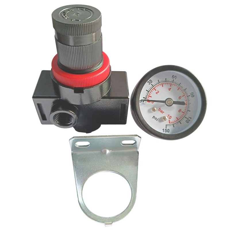 beduan Br4000 Air Compressor Regulator Combo, Manual Drain With Bracket,