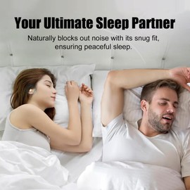 Quidnuran Sleep Earbuds, Invisible Sleeping Headphones Wireless Bluetooth 5.3 Headphones for Side Sleepers - 35dB Noise Blocking Earplugs with 6H Playtime and Comfortable Fit for Sleeping, Sport Grey