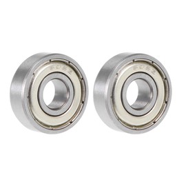 uxcell 608ZZ Deep Groove Ball Bearing 8x22x7mm Double Shielded Chrome Steel Bearings 2Pcs