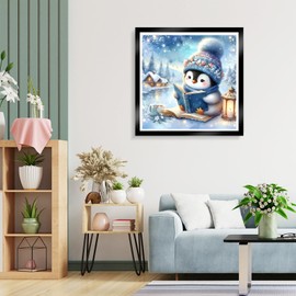 TOSTOG Diamond Painting Kits for Adults,Full Drill 5D DIY Diamond Art Kit Penguin Diamond Crystal Rhinestone Arts and Crafts Picture for Home Wall Decor 30x30cm