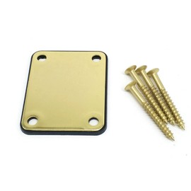 TUOREN Paquete de 3 piezas de guitarra eléctrica, placa de mástil, guía de árbol, placa de entrada de 1/4 pulgadas con tornillos para guitarra Fender Strat Tele Style (dorado)