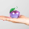 Crystal Glass Apple Figurine Feng Shui Item Interior Object Apple