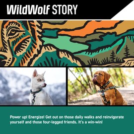 Wolfgang Heavy Duty, Adjustable Wide Venture Dog Collar with Quick Release Nylon Buckle for Walking & Training, WildWolf Print, X-Large