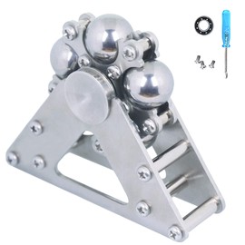 DMaos Ferris Wheel Fidget Spinner, Desk Toys Spin with Stand, Metal Stainless Steel Smooth Stable Bearing EDC, High Speed Silver, Premium Gift Figit Toy for Adults - 5 Balls