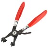 Hose Clamp Plier 8.6in/21.8cm Long Swivel 3 Jaw PVC Handle