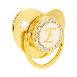 Baby Pacifier with Clip, 26 Letters, Cute, Safe, Non-Toxic, Easy to Clean, Soft, Present, Ergonomic, Baby Shower, Birthday, 6-18 Months E