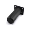Black Round Furniture Legs 38x18cm Aluminium Alloy Adjustable Feet For