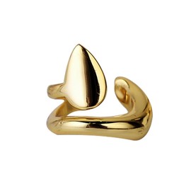 ZOYA JEWELRY DESIGN 14K Gold Plated 925 Sterling Silver Cubic Zirconia Earrings for Women and Girls - Hypoallergenic Cute Trendy TikTok Ear Cuff (E5057)