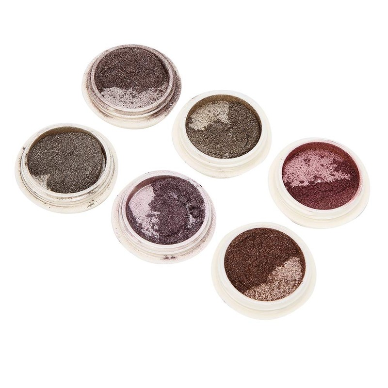 Tgoon polvo de uñas, polvo de mica hecho 6 piezas