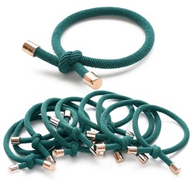 SCIOLTO Hair Elastic Hair Clip, Set of 10, Stylish Hair Accessories, Simple, Stylish, Simple, Casual (Green)