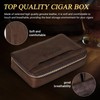 Usewire Travel Cigar Humidor, Leather Cigar Case ，with Cigar Lighter