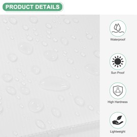 M METERXITY 5-Pack Corrugated Plastic Sheets, 8 Inch x 12 Inch Waterproof Blank Corrugated Poster Board Yard Signs for Garage Sale/Office/Classroom/Party/Lawn Sign Road [3mm Thick, White]