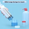 500mL Large Syringe with Tip Adapter, Individual Sealed and Sterile,