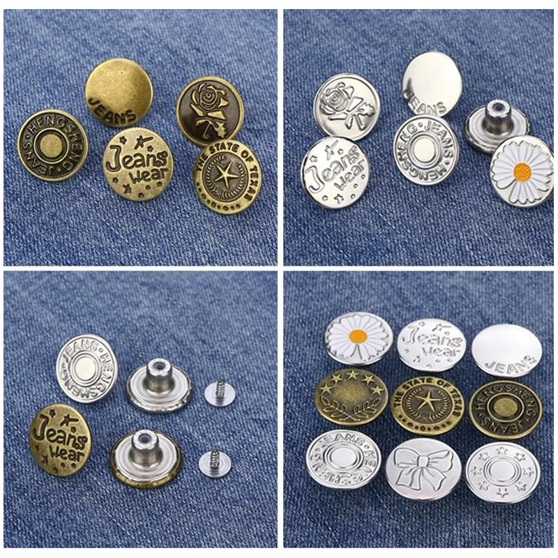 20 Piece Set of Jeans with Metal Buttons That can