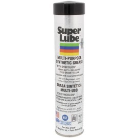 Super Lube 21036 Synthetic Grease (NLGI 2), 3 oz Cartridge, Translucent White, 1 pack