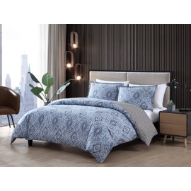 City Scene Milan Blue Comforter Set, King