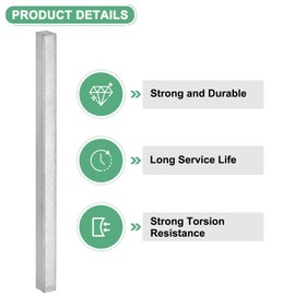 M METERXITY 1-Pack Door Knob Spindle, 4.72 x 0.31 Inch/ 120 x 8 mm Iron Square Spindle Replacement Door Handle Parts for Most Mortise Type Door Knobs, Door Lock Replacement Parts [Silver Tone]