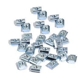 100pcs 20 Series T Sliding Nuts Hammer Nut Block Square Nuts M5 T Nuts for 2020 Aluminum Profiles T Slot 6mm (m5)