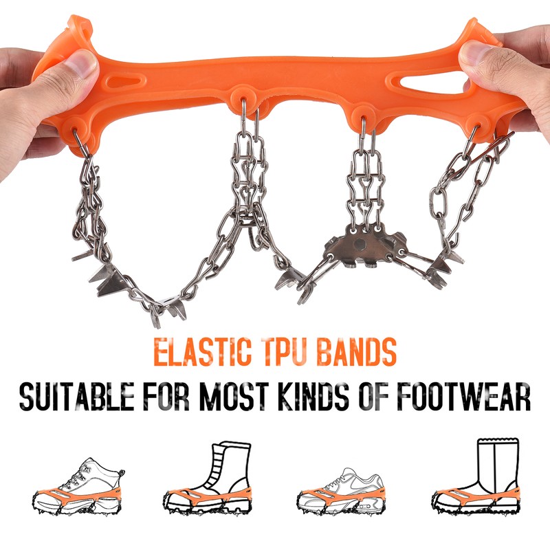 201 Stainless Steel 24 Teeth Ice Claw Snow Anti-slip Shoe