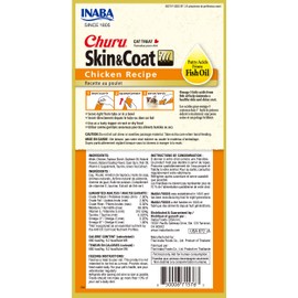 INABA Churu Skin & Coat Natural Lickable Wet Treat for Cats