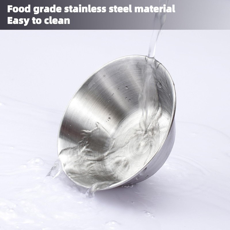 HOMEE 50 Pack Stainless Steel Condiment Sauce Cups, 1.7oz/50ml Reusable