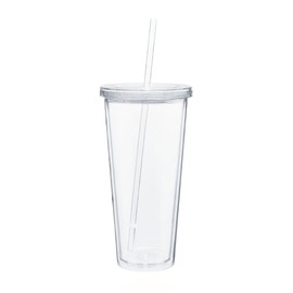 Eco To Go Cold Drink Tumbler - Double Wall -20oz. Capacity - Clear