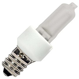 Satco S4483 Candelabra Base Halogen Light Bulb, 20 Watts, 120 Volts, 200 Lumens, T3 Shape, E12 ANSI Base, 2900 CCT (Kelvin), 360 Beam Spread, 3000 Average Rated Hours, Frosted Finish