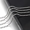 Topacket 66Feet Ball Bead Chain Black Stainless Steel Dog Tag