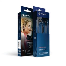 Motorola Sound Earbuds 105 - Kabelgebundenes In Ear Stereo Kopfhörer mit Mikrofon für Freisprechanrufe - Weiß, S/M/L
