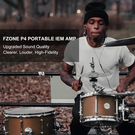 FZONE Upgraded in-Ear Monitor Amplifier Portable IEM with Super Great Sound Quality, Stereo/Mono Switch, Enhanced Durable Belt Clip