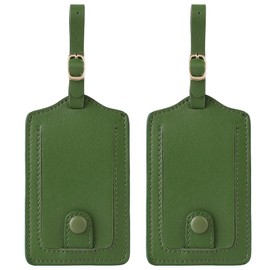 Jagucho Leather Luggage Tags for Men Women-Luggage Tags for Suitcases-Baggage Bag Tag Suitcase Labels ID Tags with Full Back Privacy Cover for Carnival Cruise Ships, Travel Tags