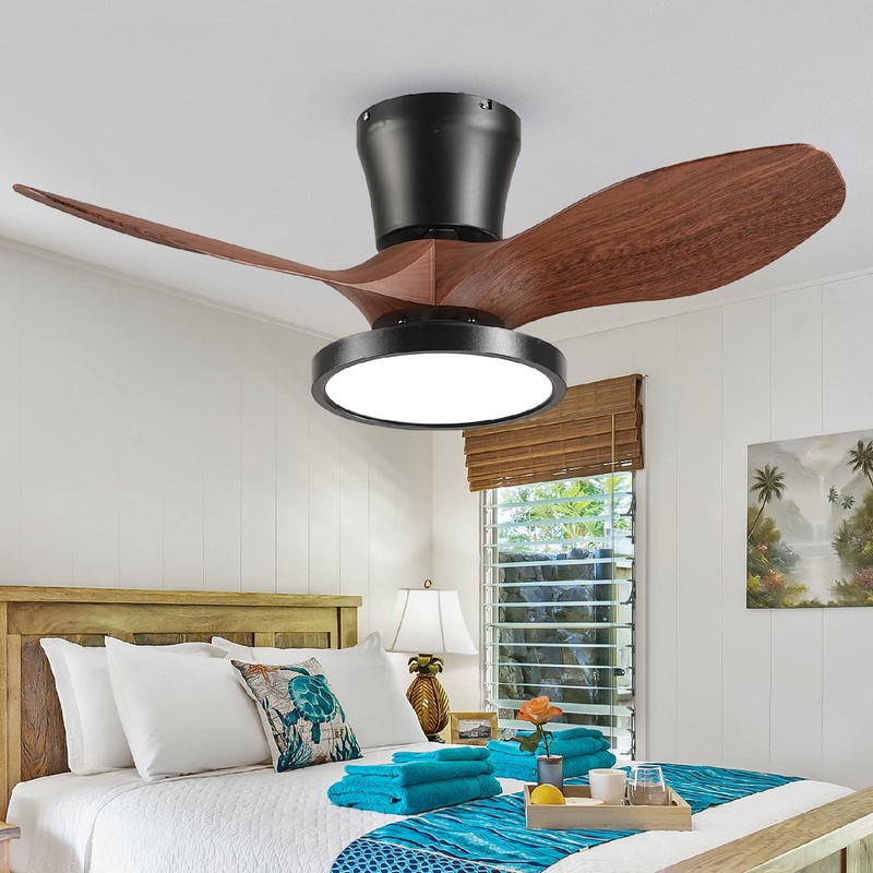 ocioc Quiet Ceiling Fan with LED Light DC motor 32