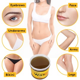 Mylee Honey Soft Creme Wax for Sensitive Skin 450g, Microwavable & Wax Heater Friendly, Ideal for All Body Area Stubborn Coarse Hair Removal