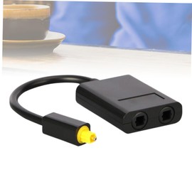 Gatuida 3pcs Digital Optical Audio Splitter Black Optic Converter for Dual Output Plated Terminals for Home Theater Tv and Audio Devices