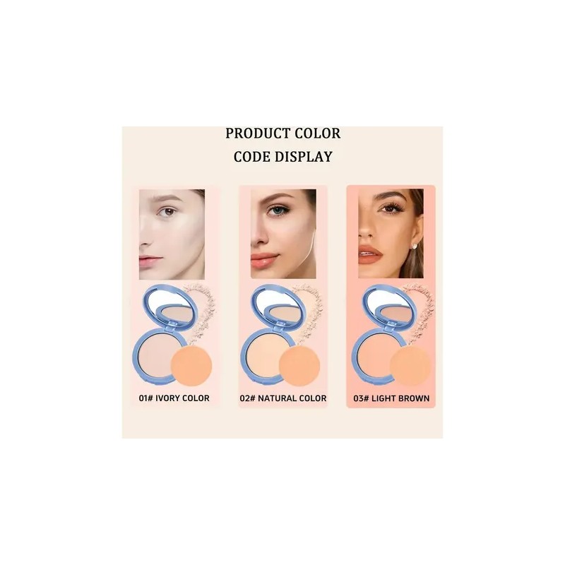 Base De Maquillaje Polvo Compacto Fijador Matte