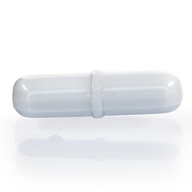 Eisco - PTFE-Coated Alnico Magnetic Stir Bar, 30mm Length, 8mm Diameter with Center Pivot Ring for Laboratory Stir Plates