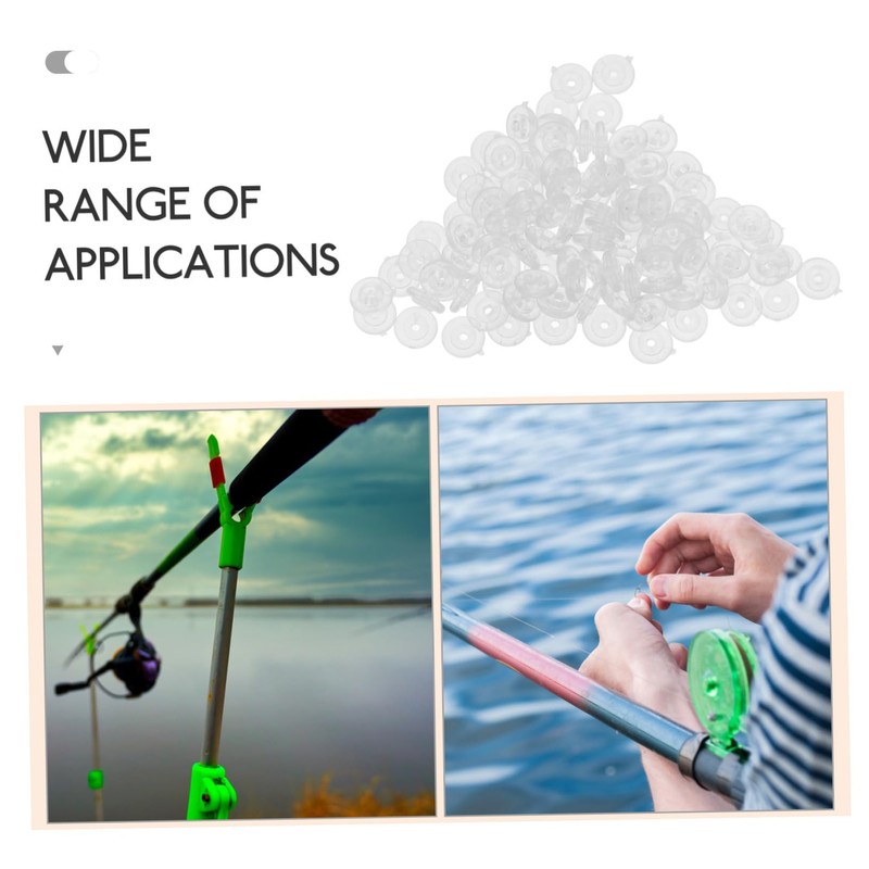BESPORTBLE 100Pcs Fishing Line Discs Durable Lure Stoppers for Fishing
