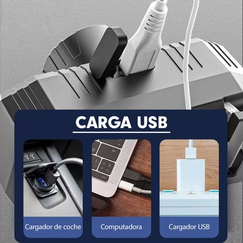Importeek Lampara Linterna Led Minero Tactica Cabeza Recargable Usb